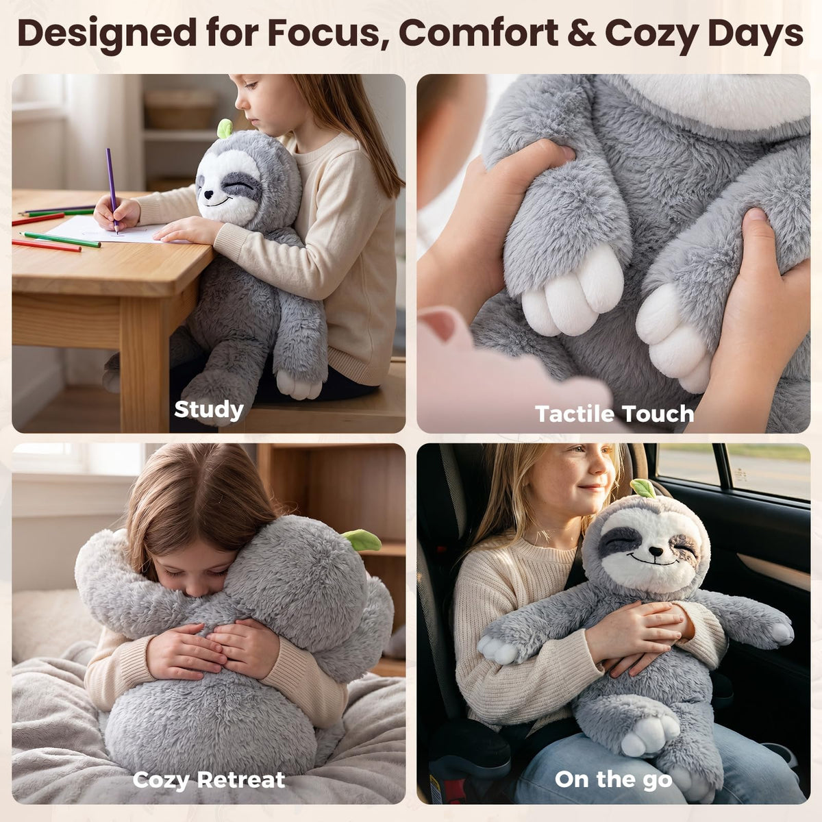 Coziqo Cozy Sloth — Heatable Weighted Comfort Plush